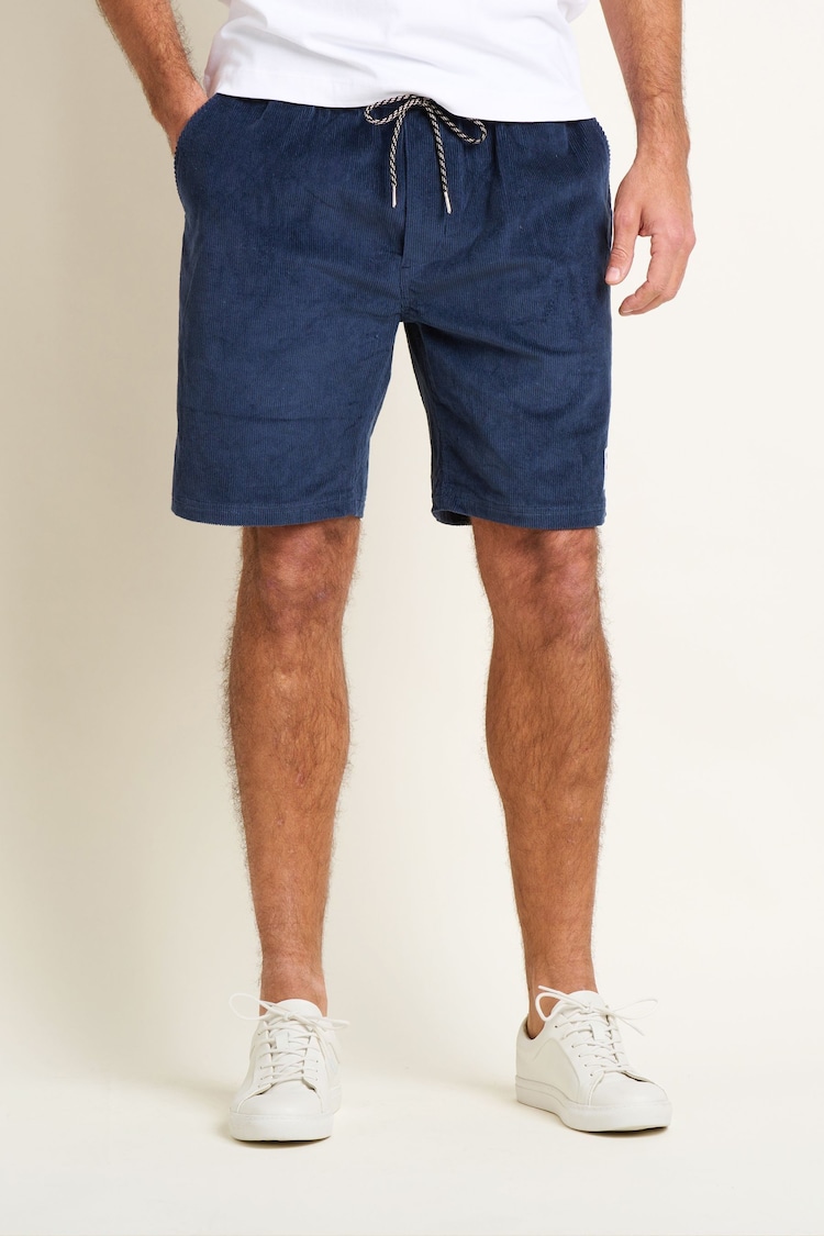 Brakeburn Blue Corduroy Shorts - Image 1 of 4