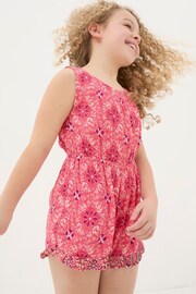 FatFace Pink Geo Playsuit - Image 3 of 5