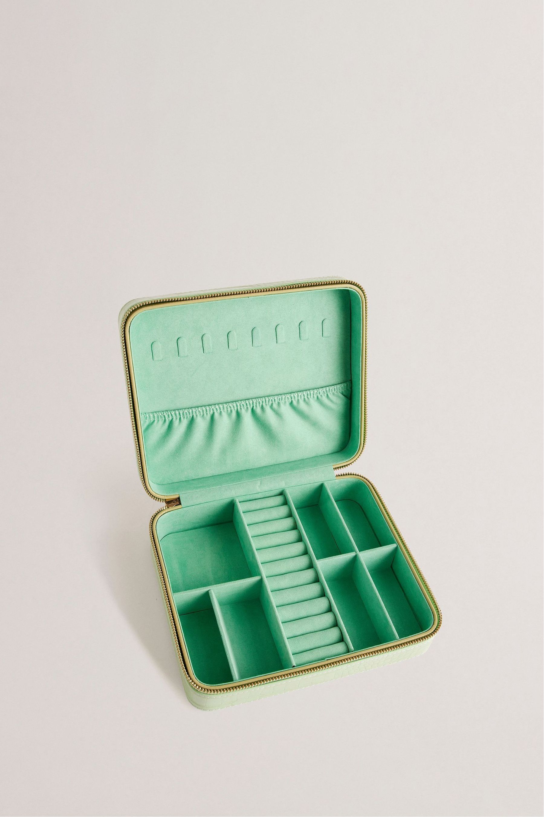 Buy Ted Baker Green Large Brendyy Imitation Croc Jewellery Box from Next Luxembourg