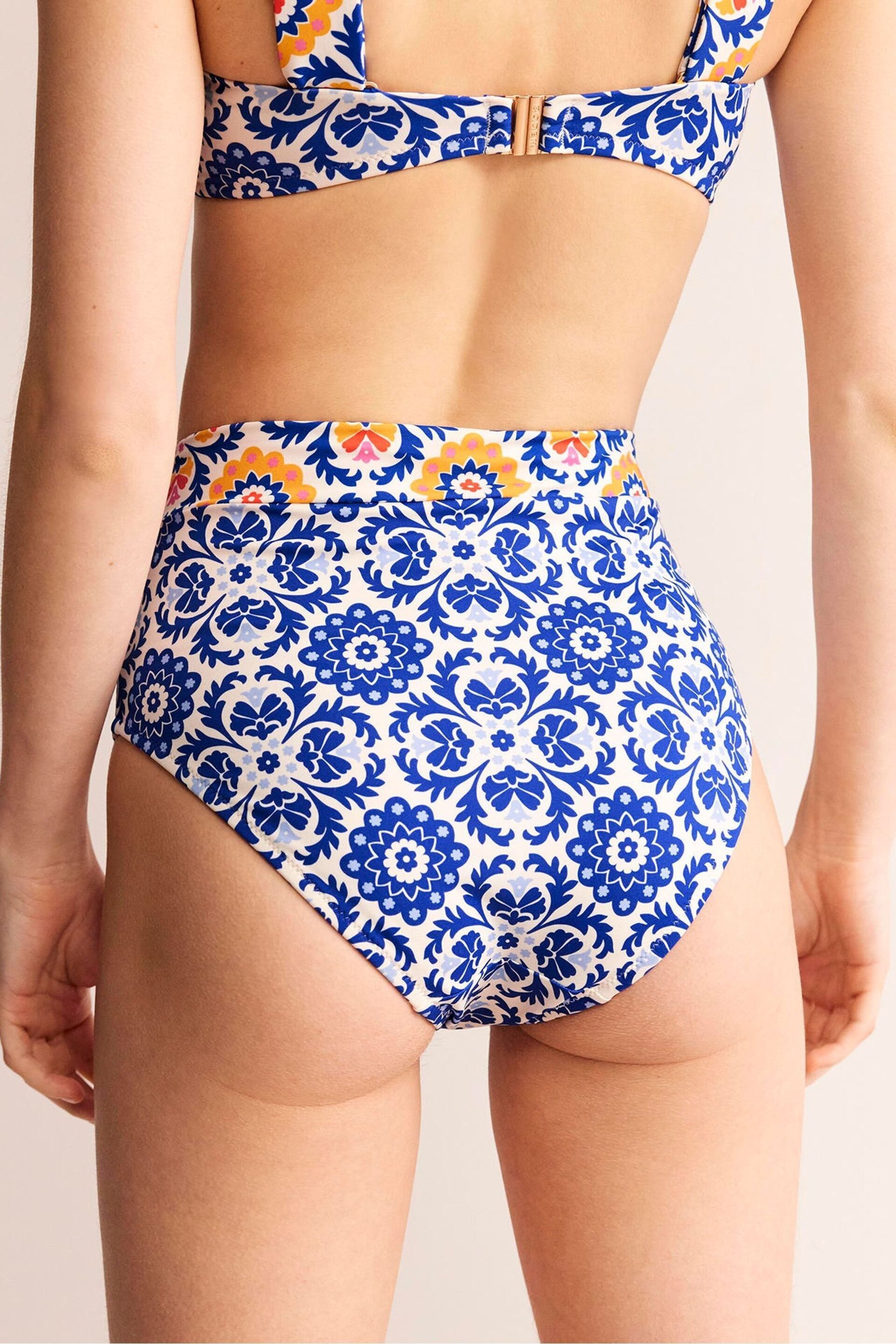 Boden Blue Panel High Waist Bottoms - Image 3 of 6