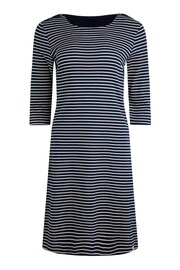 Weird Fish Blue Ianthy Ribbed Jersey Dress - Image 6 of 7