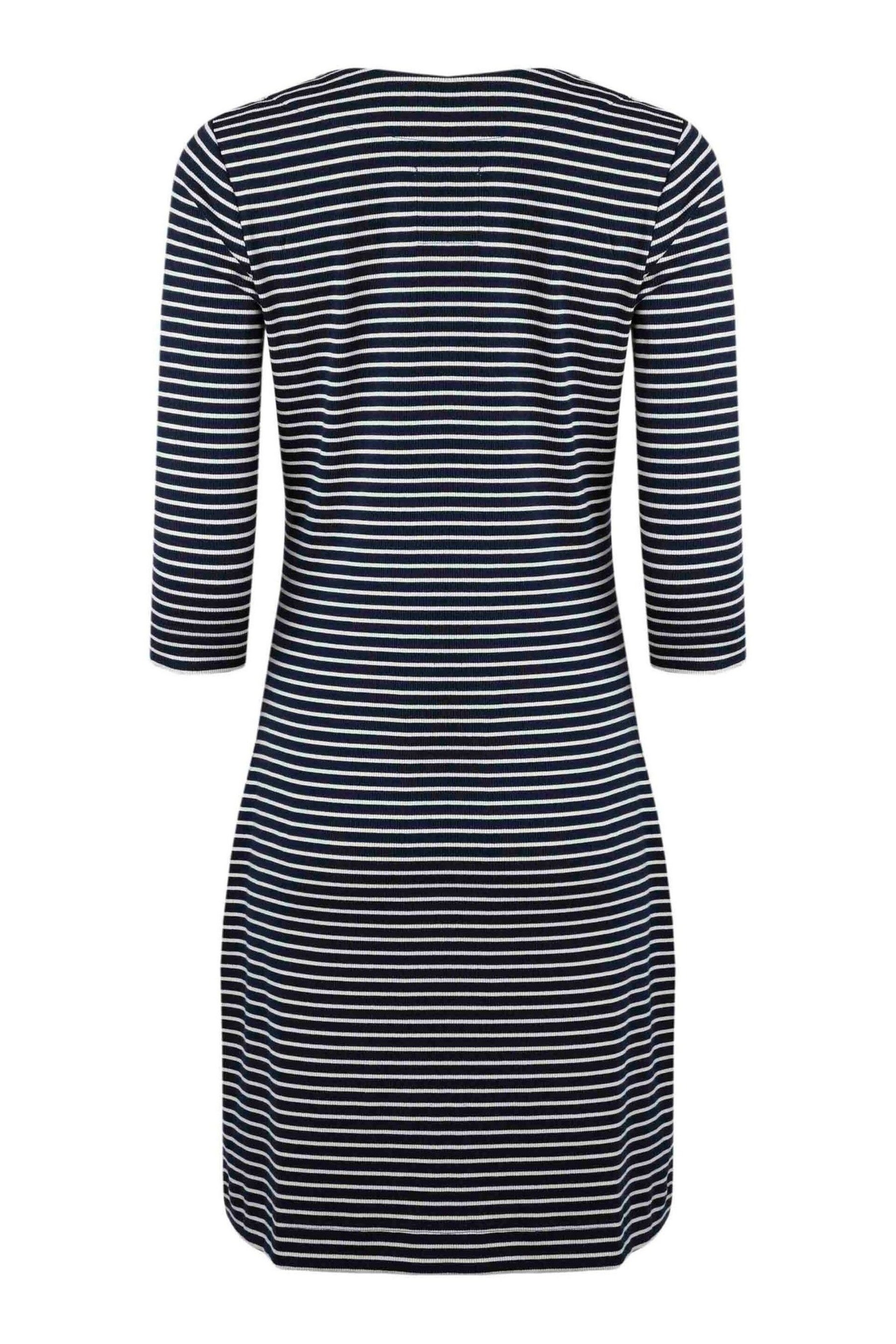 Weird Fish Blue Ianthy Ribbed Jersey Dress - Image 7 of 7