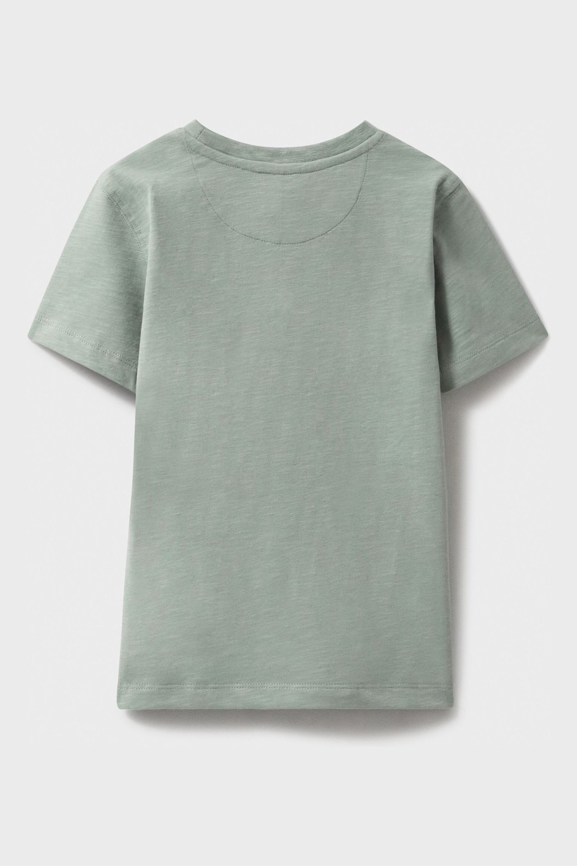 Crew Clothing Company Green Cotton Classic T-Shirt - Image 2 of 3