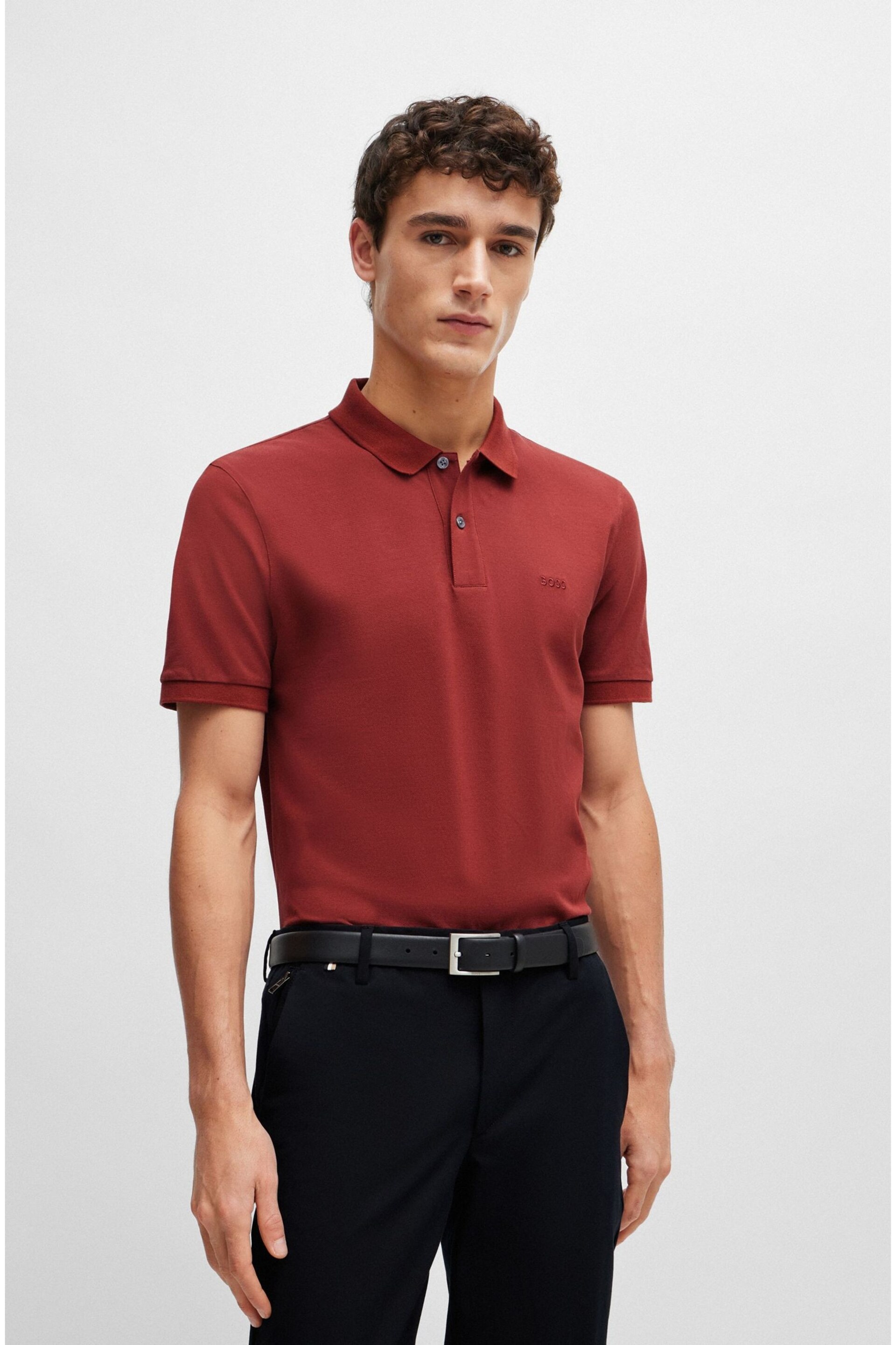 BOSS Red Pallas Polo Shirt - Image 2 of 5