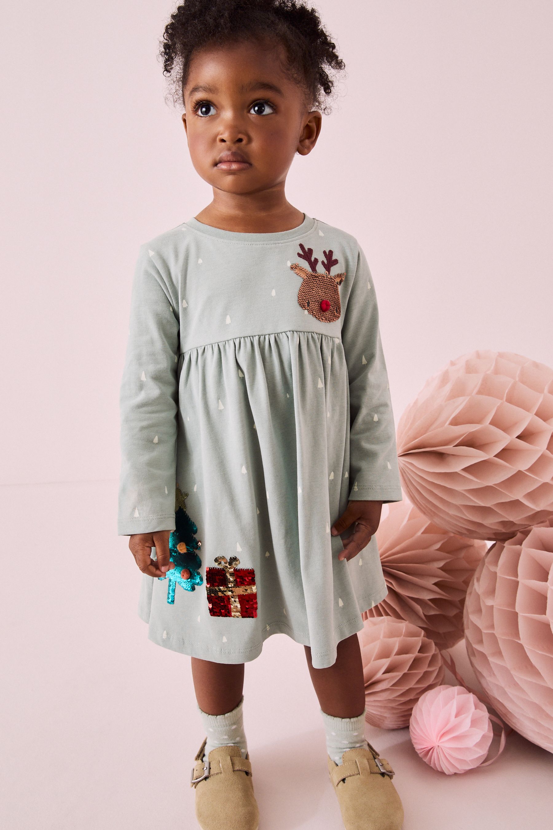 Long sleeve christmas dress discount