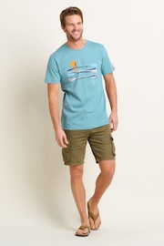 Brakeburn Blue Paddleboard 100% Cotton T-Shirt - Image 4 of 5