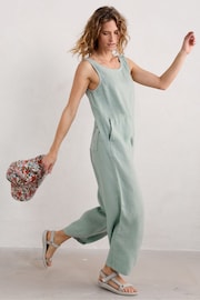 Seasalt Cornwall Green Salt Air Jumpsuit - Image 6 of 8