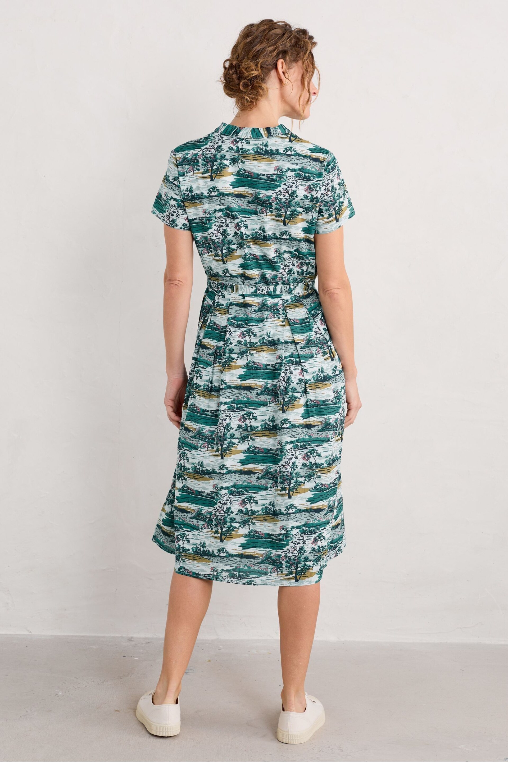 Seasalt Cornwall Green Petite Top Terrace Dress - Image 2 of 5