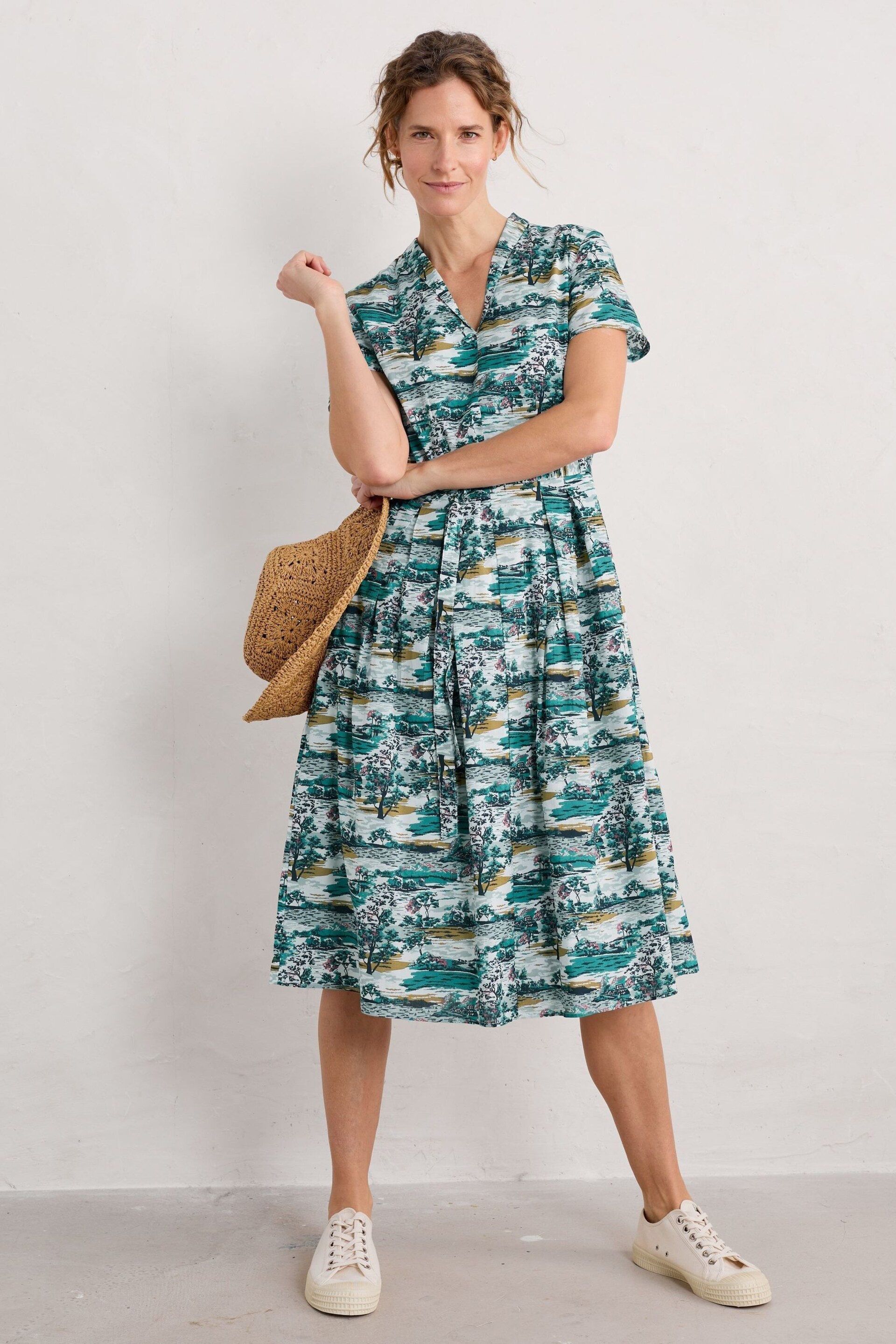 Seasalt Cornwall Green Petite Top Terrace Dress - Image 3 of 5