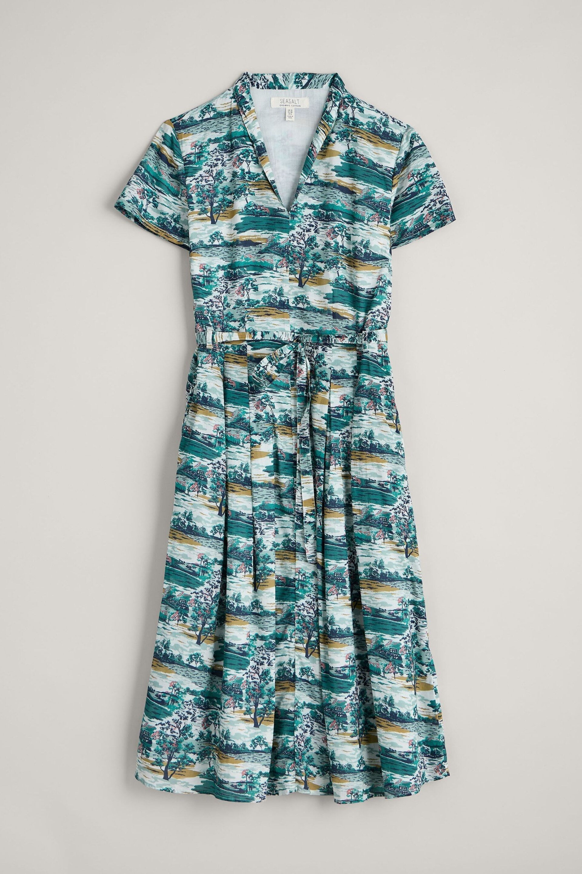 Seasalt Cornwall Green Petite Top Terrace Dress - Image 4 of 5