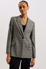 Ted Baker Grey Jommia Relaxed Fit Blazer - Image 1 of 6