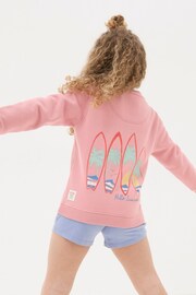 FatFace Pink Surf Crew Sweatshirt - Image 2 of 5