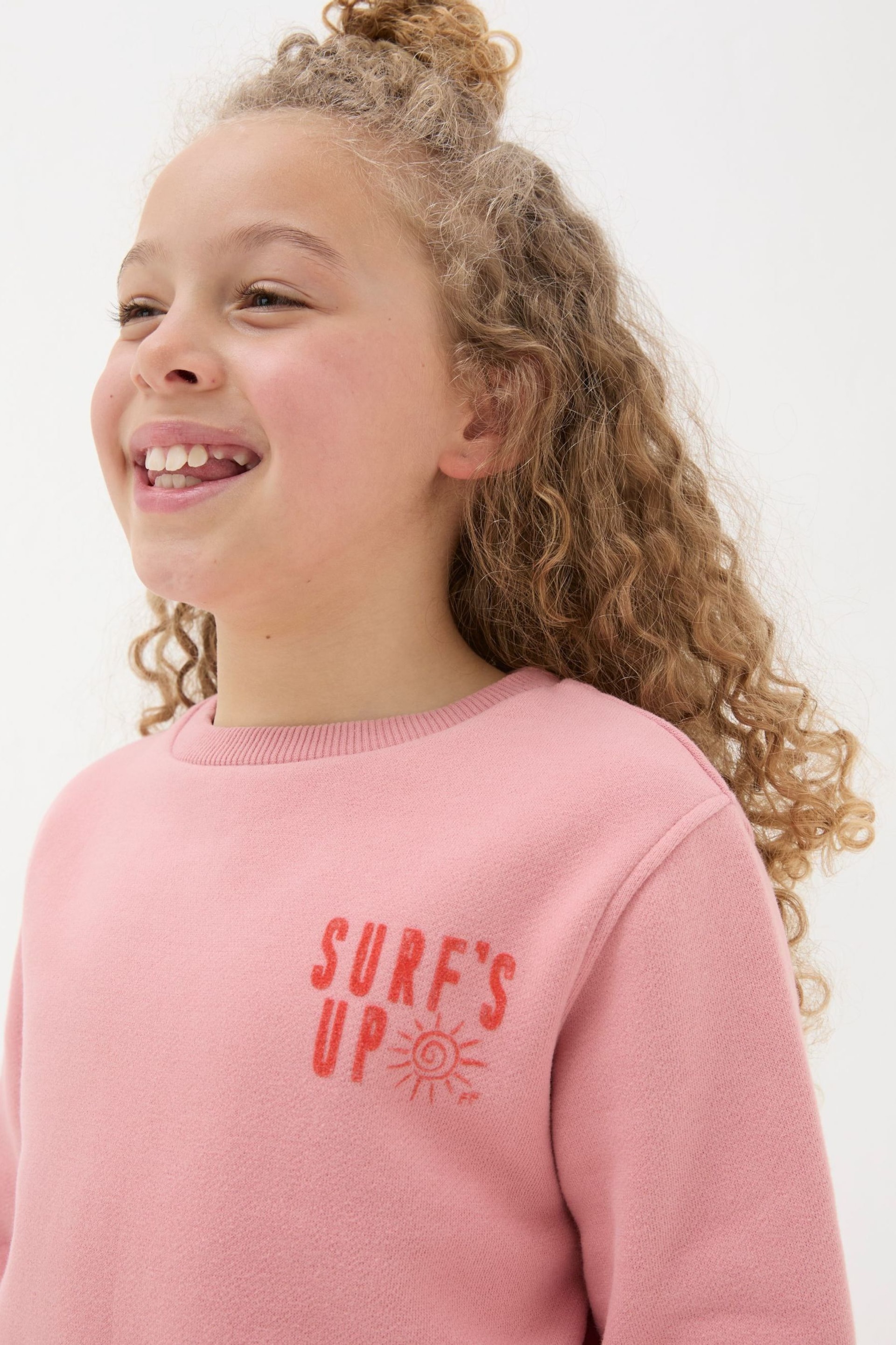 FatFace Pink Surf Crew Sweatshirt - Image 3 of 5