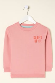 FatFace Pink Surf Crew Sweatshirt - Image 4 of 5