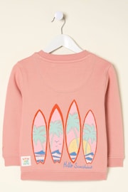 FatFace Pink Surf Crew Sweatshirt - Image 5 of 5