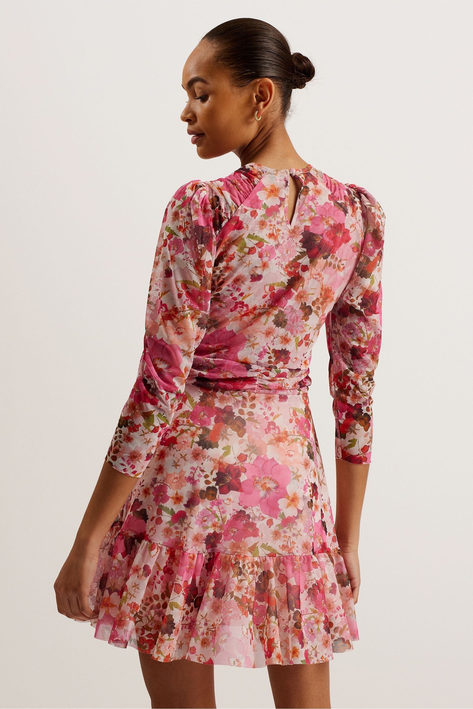 Ted baker pink and red dress hotsell