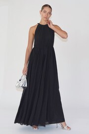 Religion Black Dusk Halter Neck Maxi Dress With Full Skirt - Image 1 of 6