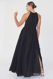 Religion Black Dusk Halter Neck Maxi Dress With Full Skirt - Image 2 of 6