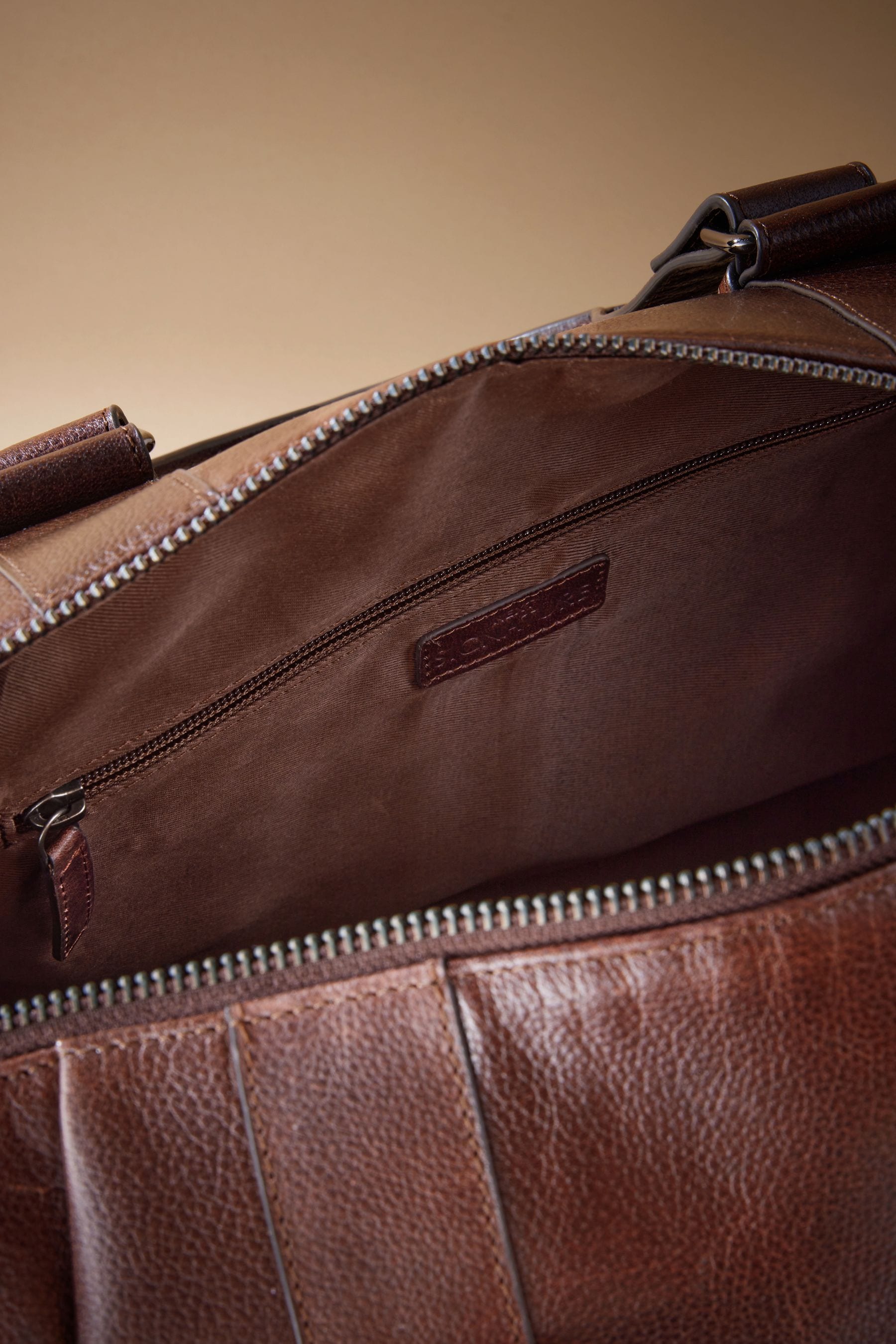 Buy Brown Signature Leather Holdall from the Next UK online shop