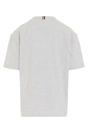 Tommy Hilfiger Grey Stripe Logo T-Shirt - Image 5 of 6