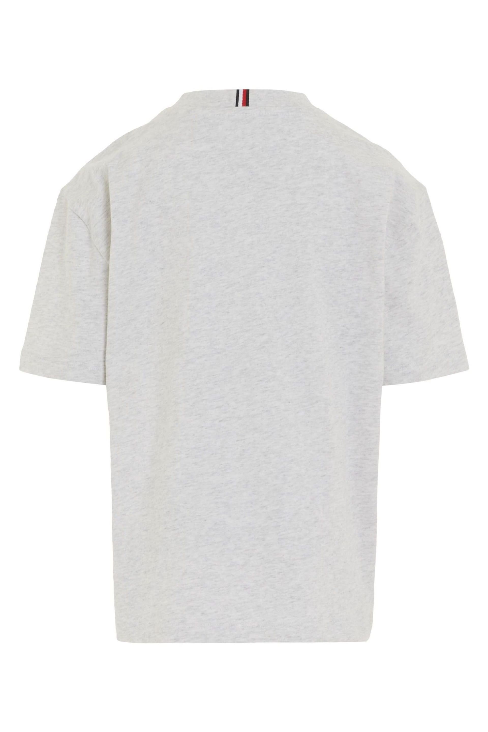Tommy Hilfiger Grey Stripe Logo T-Shirt - Image 5 of 6