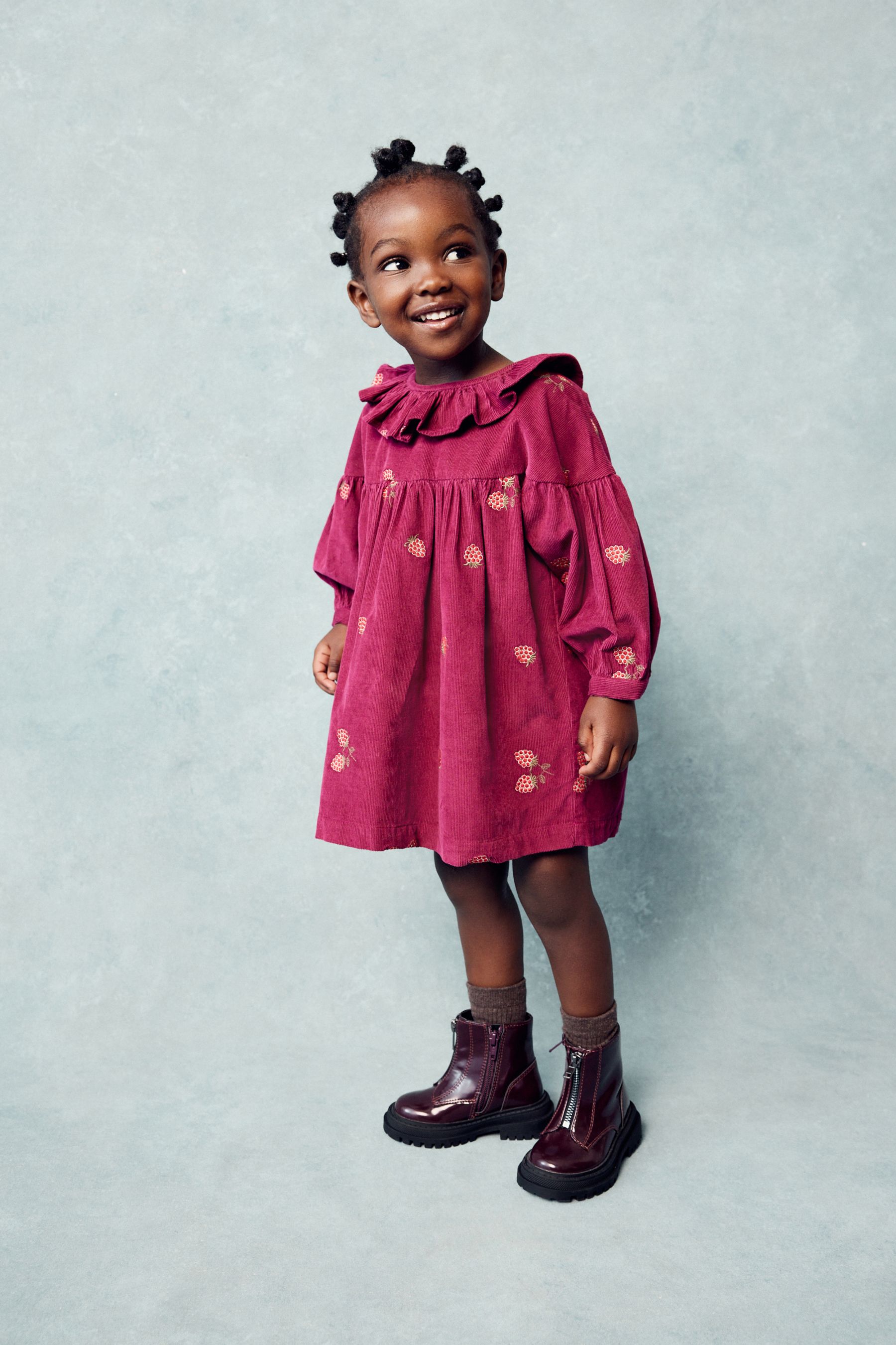 Quiz raspberry red embroidered dress outlet