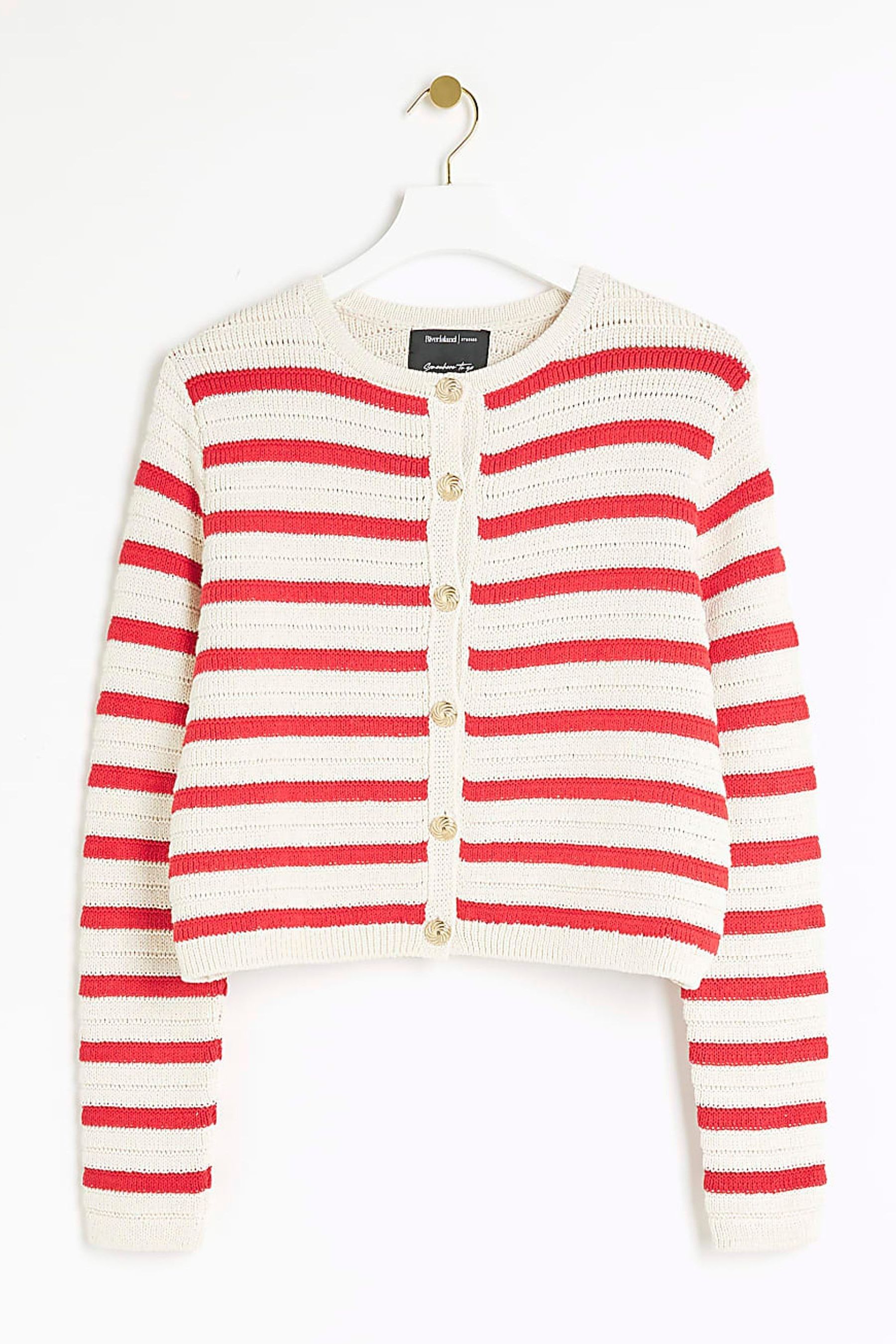 River island red cardigan top