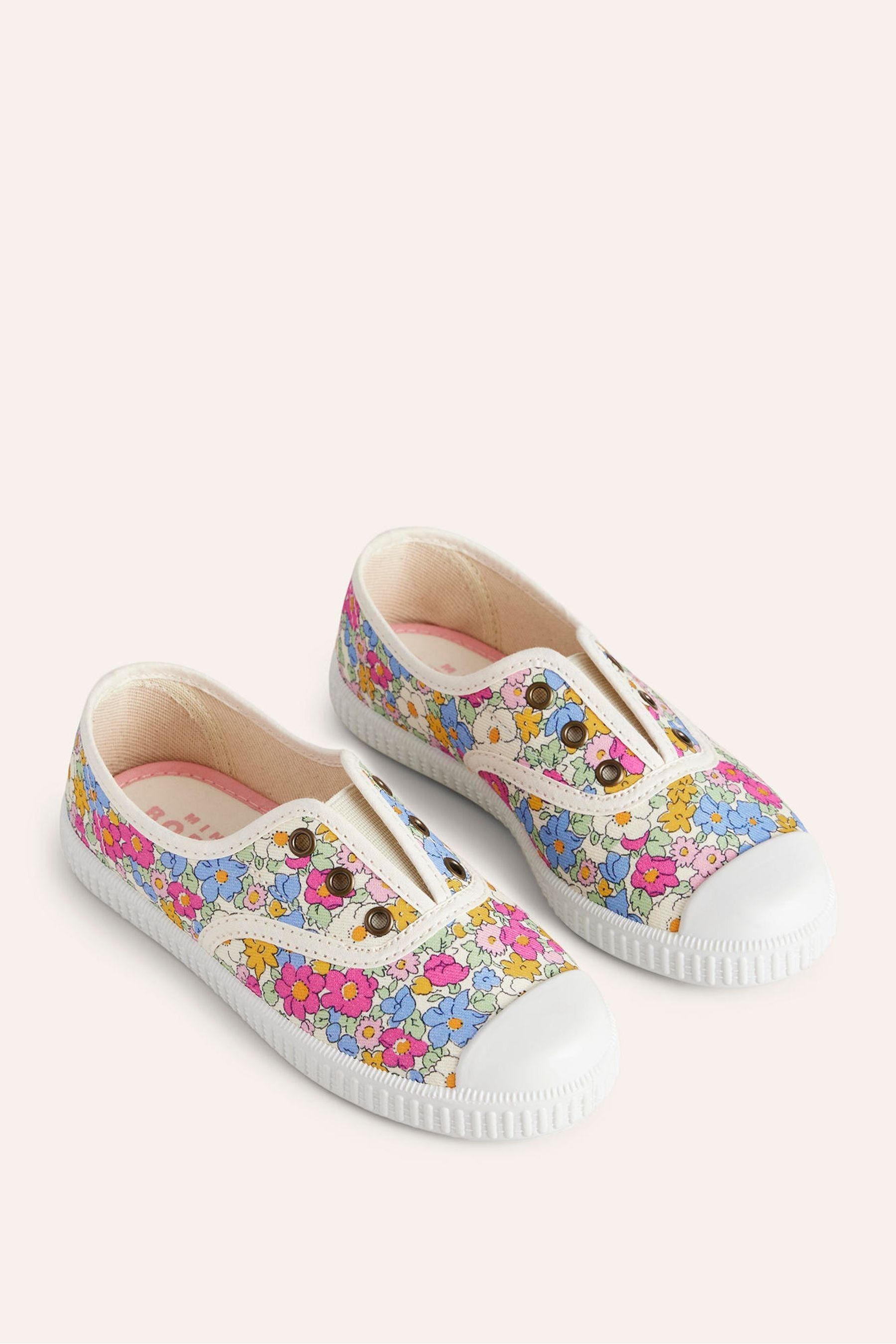 Buy Boden Pink Laceless Canvas Pull Ons Shoes from Next Luxembourg