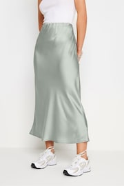 PixieGirl Petite Silver Satin Midaxi Skirt - Image 2 of 5