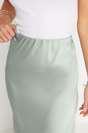 PixieGirl Petite Silver Satin Midaxi Skirt - Image 4 of 5