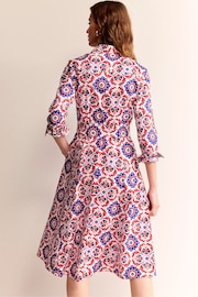 Boden Red Amy Cotton Midi Shirt Dress - Image 4 of 6