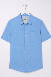 FatFace Blue Bugle Linen Cotton Shirt - Image 4 of 4