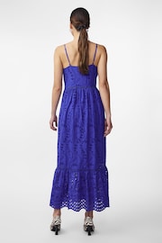 Y.A.S Blue Broderie Maxi Sun Dress - Image 2 of 3