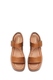 Clarks Brown Leather Alda Strap Sandals - Image 6 of 7