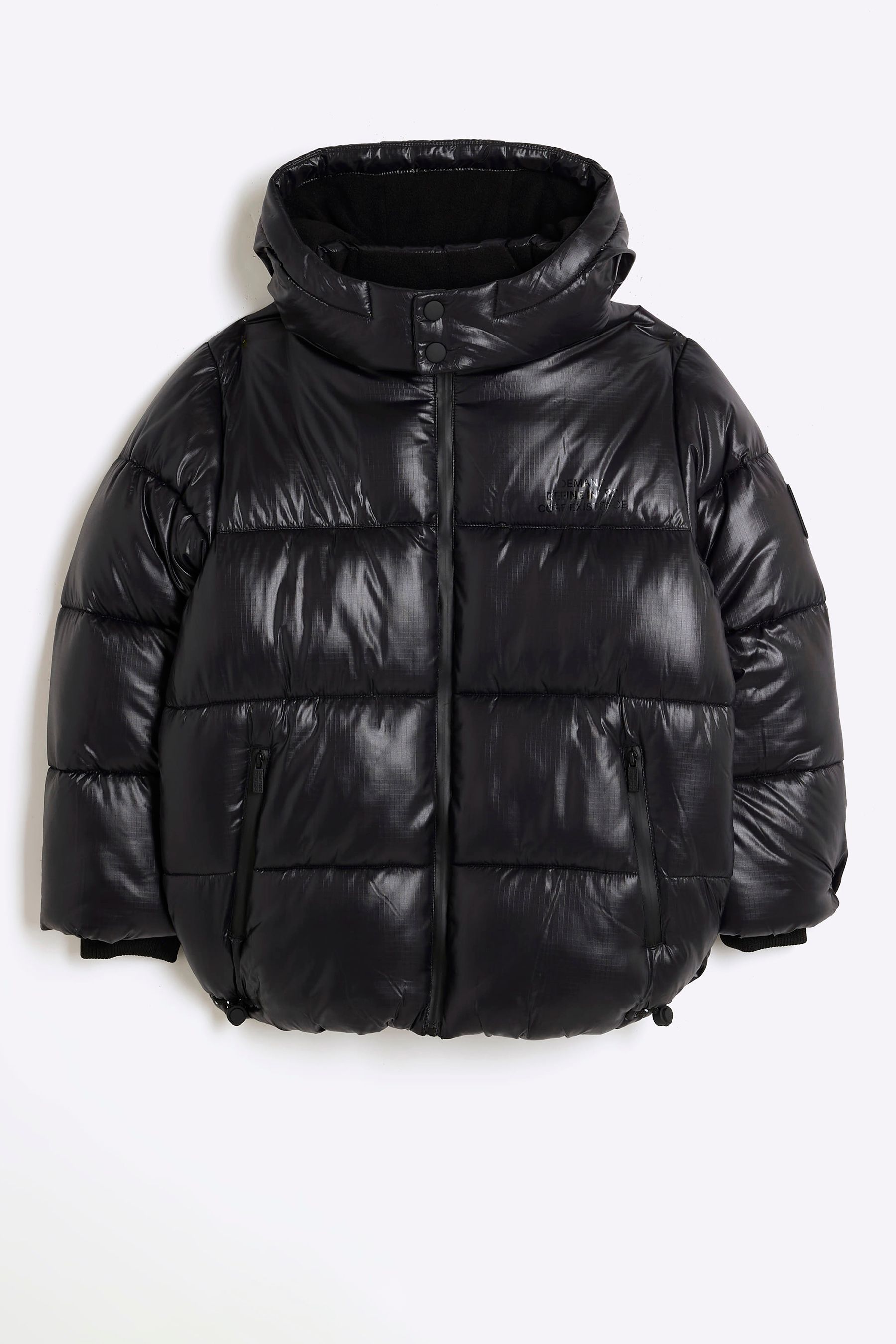 Buy River Island Black Boys Heavy Weight Puffer Coat from Next Luxembourg
