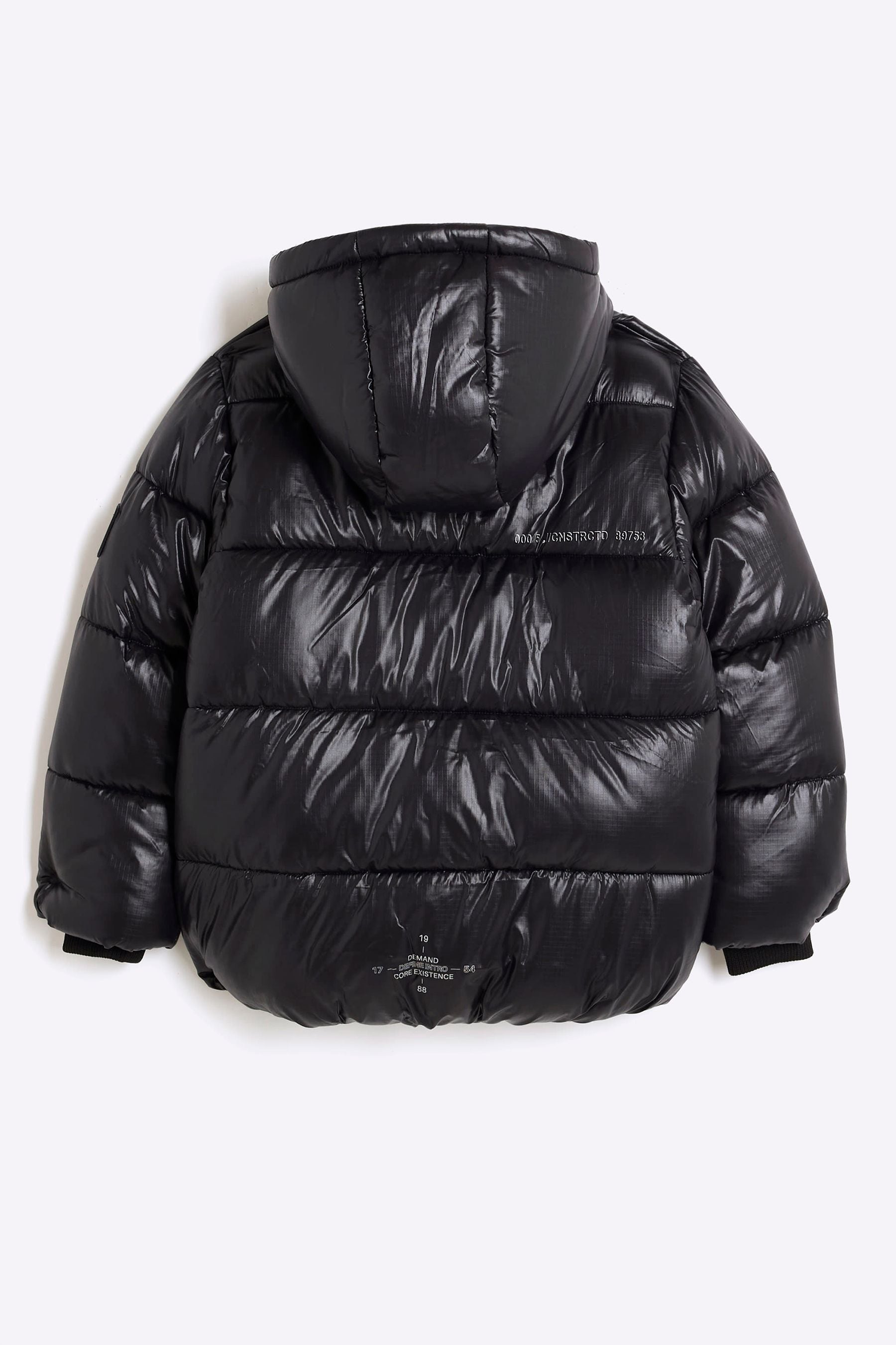 Buy River Island Black Boys Heavy Weight Puffer Coat from Next Georgia