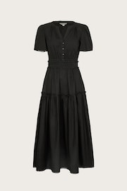 Monsoon Black Frill Lorena Midi Dress - Image 5 of 5