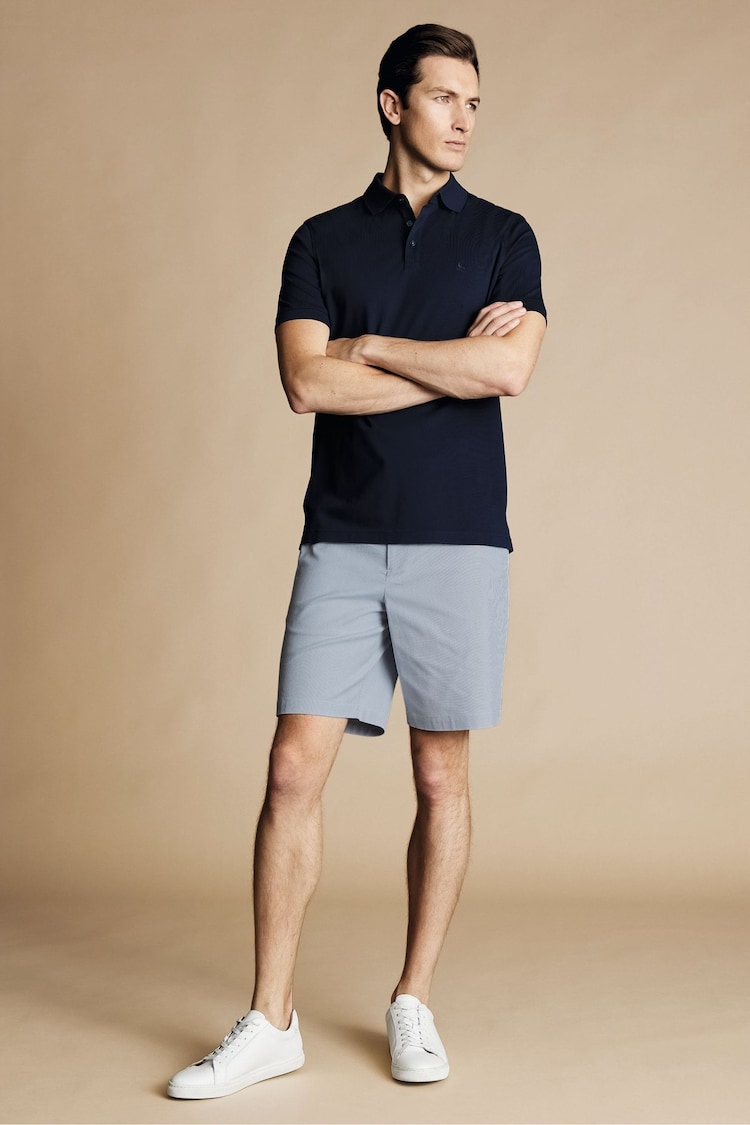 Charles Tyrwhitt Blue Cotton Stripe Shorts - Image 1 of 6