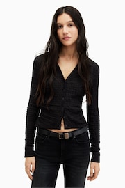 AllSaints Black Connie Shirt - Image 1 of 6