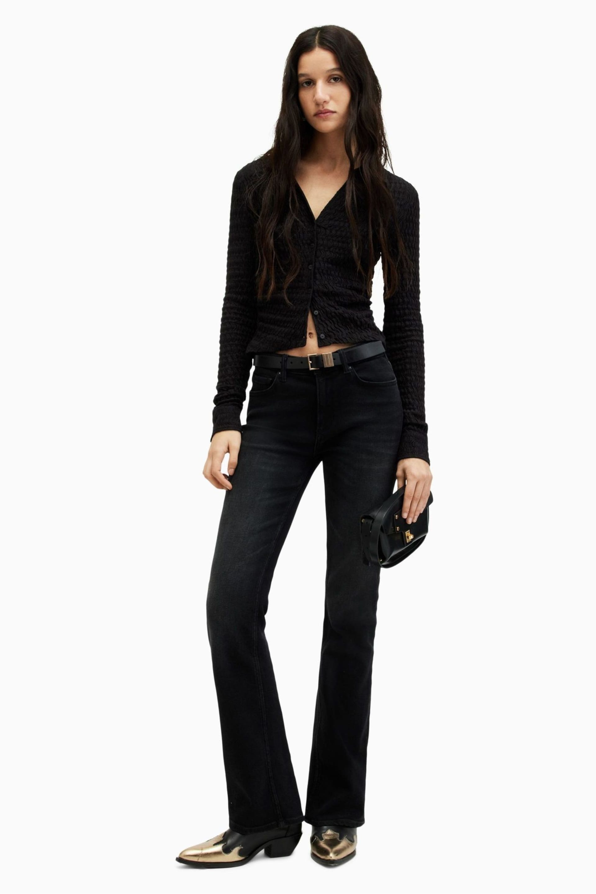 AllSaints Black Connie Shirt - Image 4 of 6