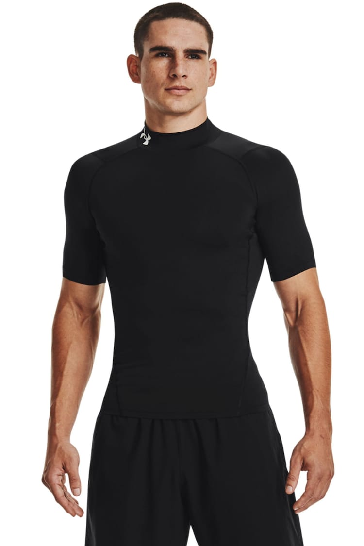 Under Armour Black Heat Geat Armour Mock Neck T-Shirt - Image 1 of 10