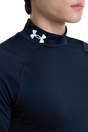 Under Armour Black Heat Geat Armour Mock Neck T-Shirt - Image 6 of 10