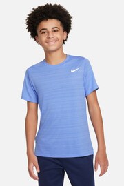 Nike Pulse Blue Dri-FIT Miler Training T-Shirt - Image 1 of 4