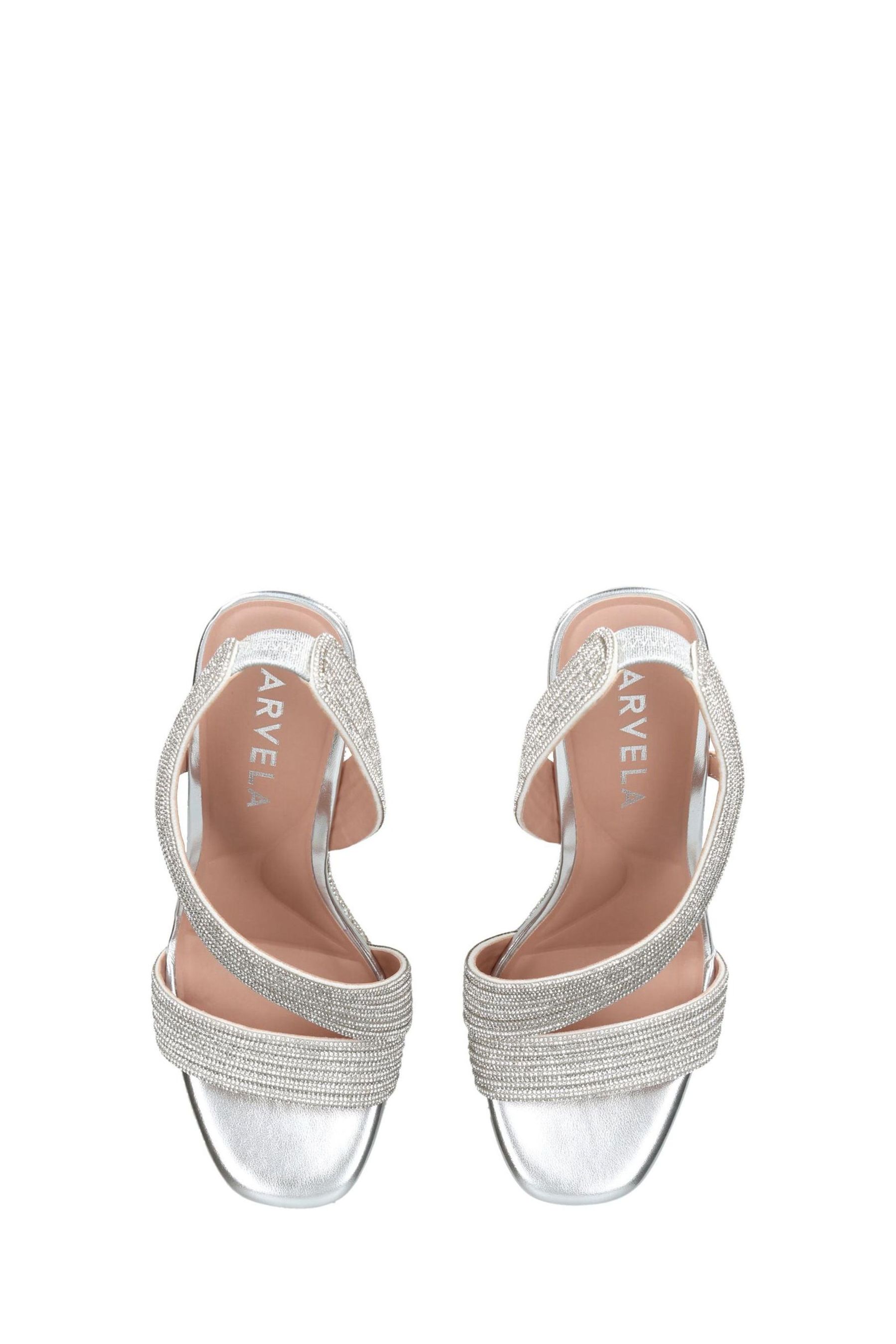 Buy Carvela Grey Chrome Gala Wedge Jewel 110 Sandals from Next Luxembourg