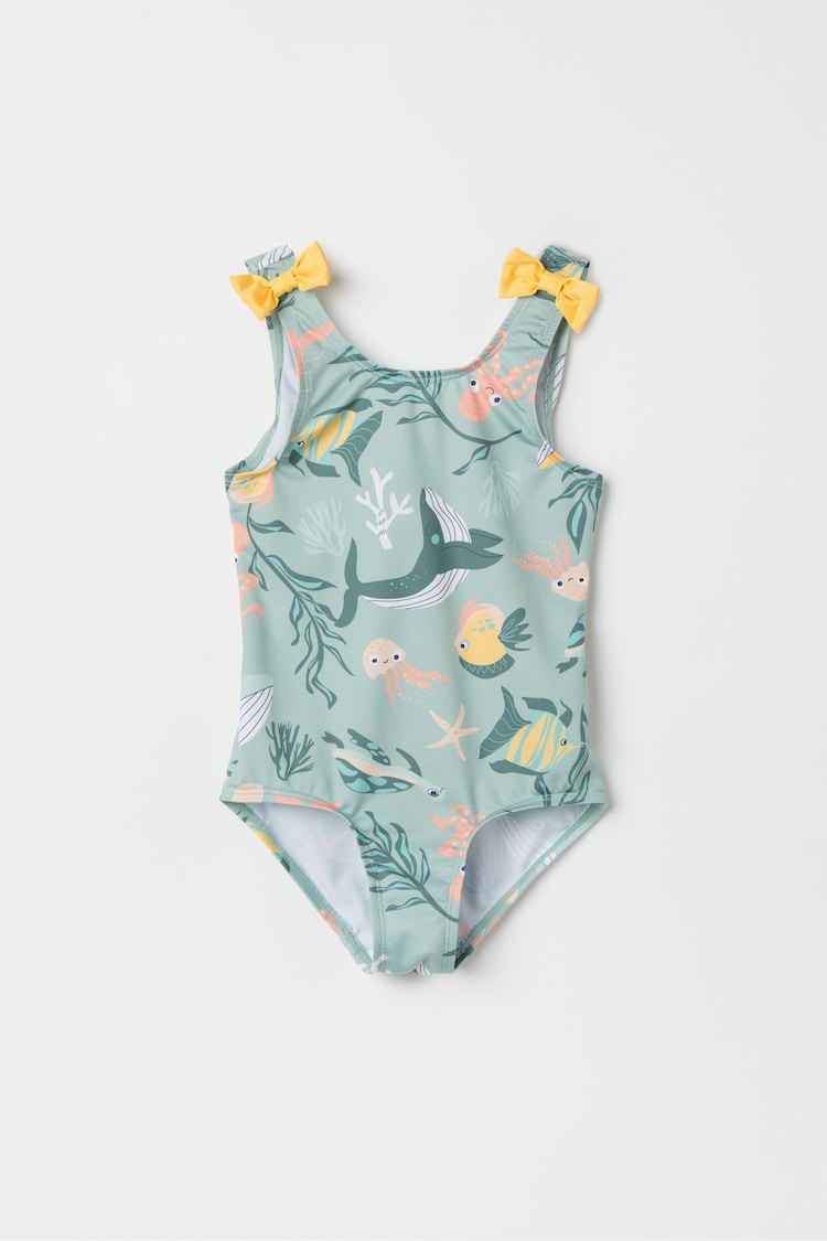 Polarn O. Pyret Blue Sealife Print Swimsuit - Image 1 of 4