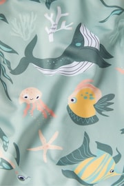Polarn O. Pyret Blue Sealife Print Swimsuit - Image 4 of 4