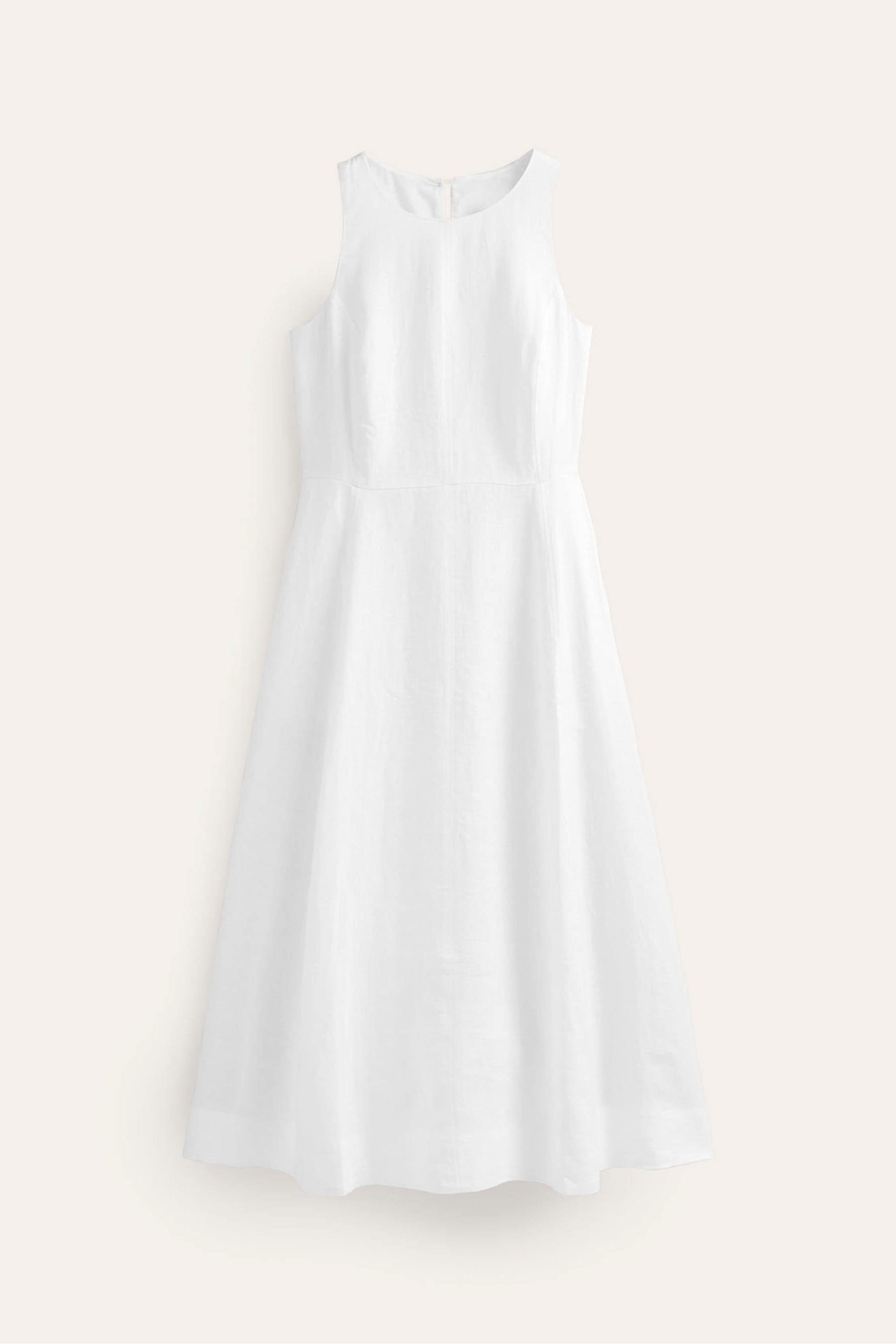 Buy Boden White Petite 100 Cotton Carla Linen Midi Dress from Next Luxembourg