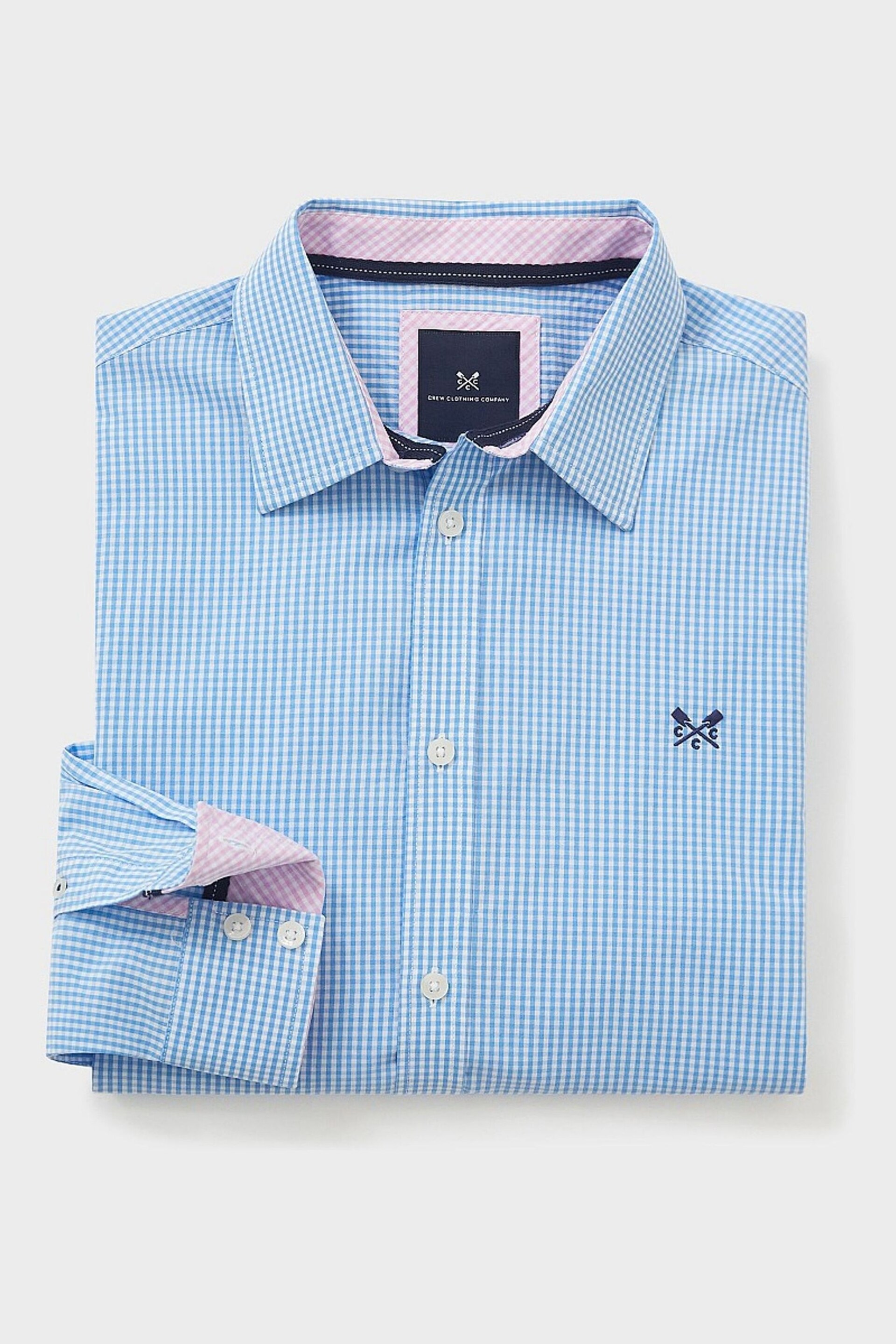 Crew Clothing Gingham Cotton Shirt - Image 4 of 4