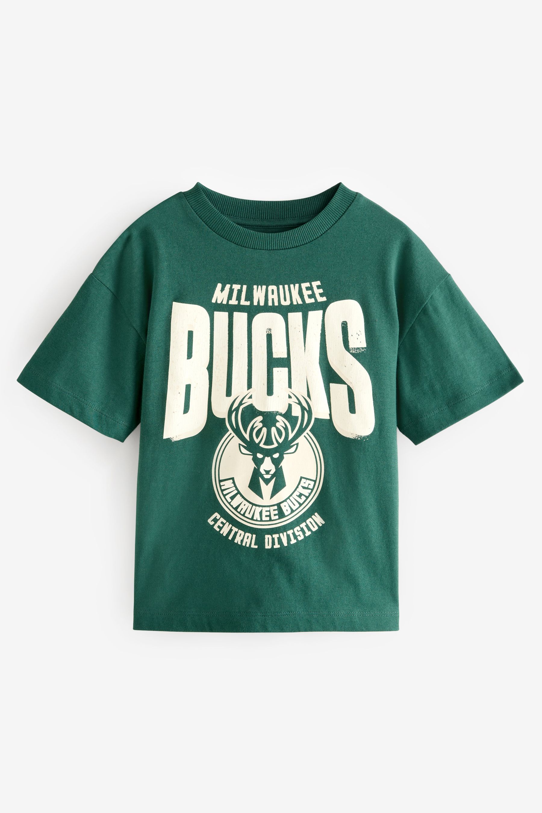 Buy Green Milwaukee Bucks NBA Licensed 100 Cotton T Shirt 3 16yrs from Next Georgia