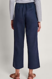 Monsoon Blue Parker Linen Crop Trousers - Image 2 of 6